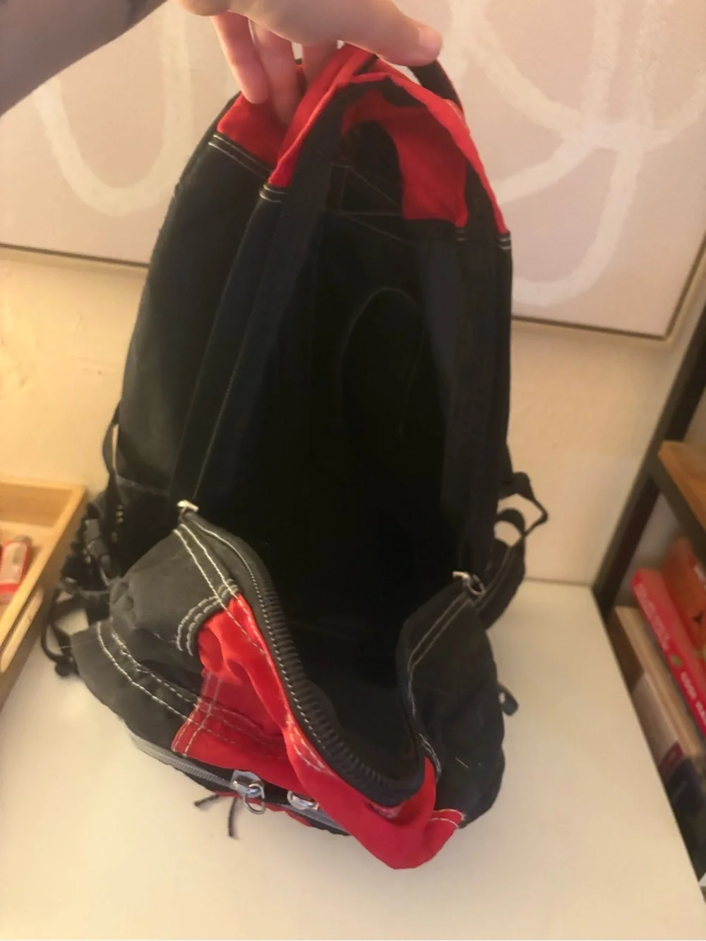 Black & Red Men's Backpack - Versatile Travel Bag